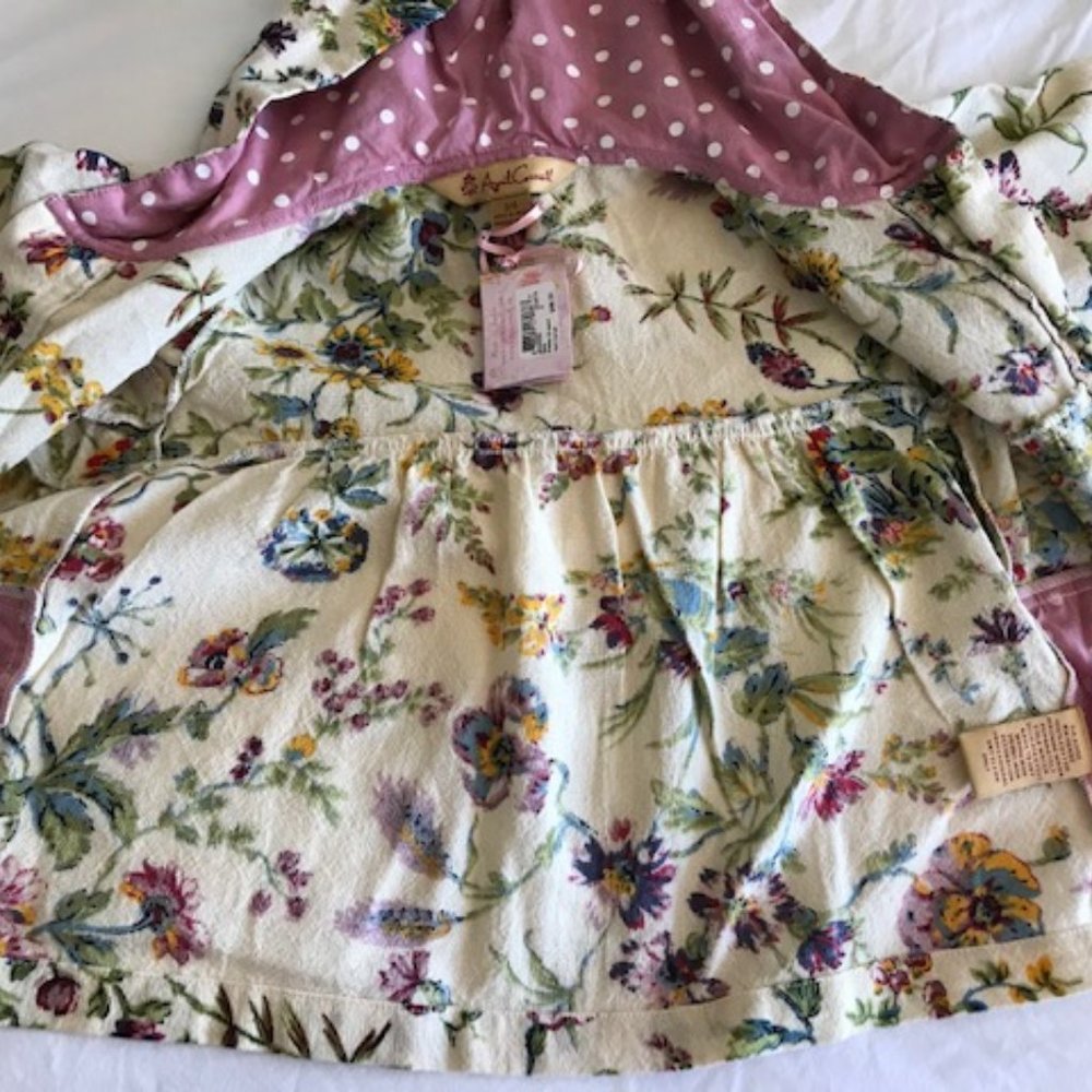 Girls April Cornell linen coat with toggle closure